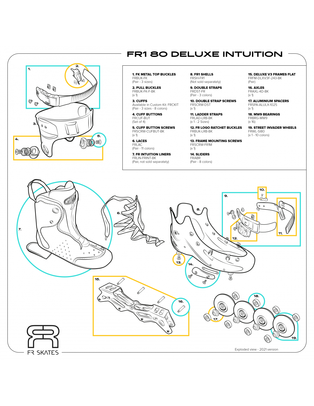 FR - FR1 80 DELUXE INTUITION - BLACK Skates