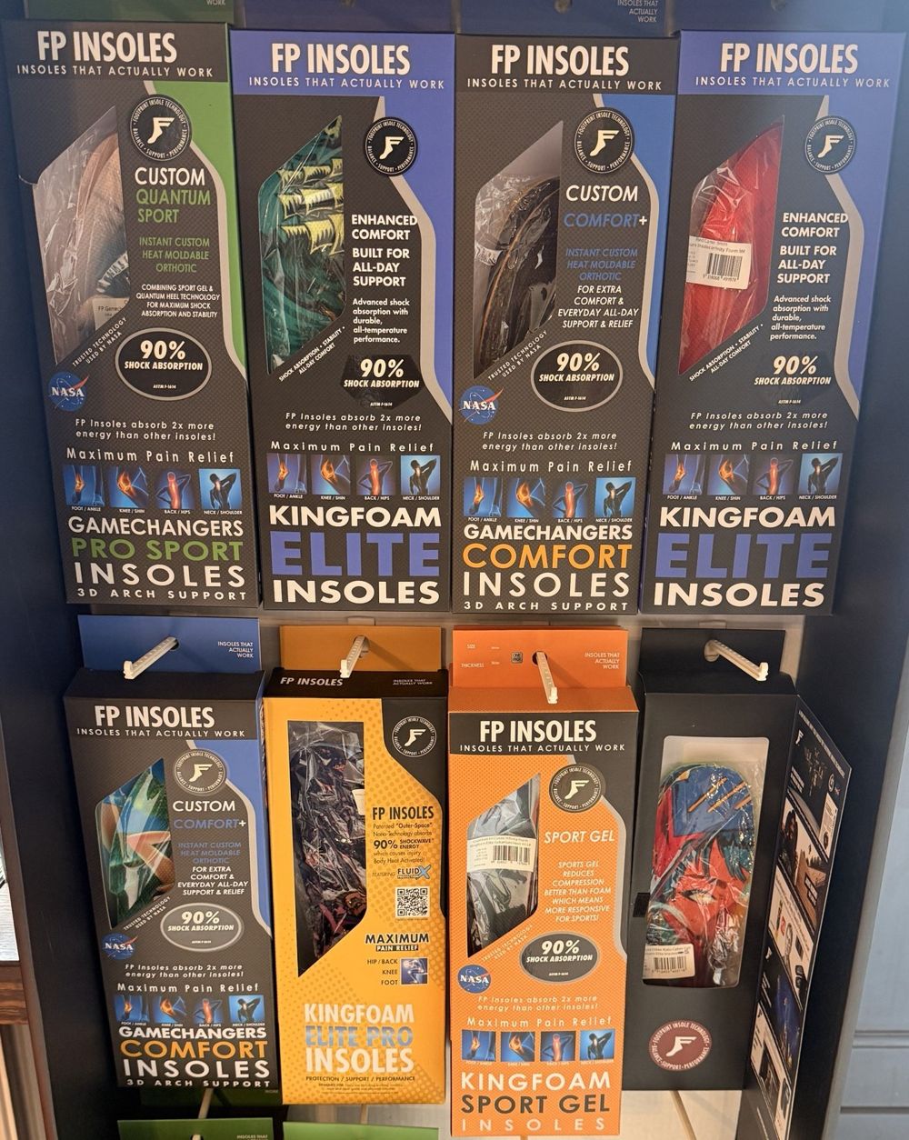 FP Insoles display wall in the 8SET shop in Copenhagen