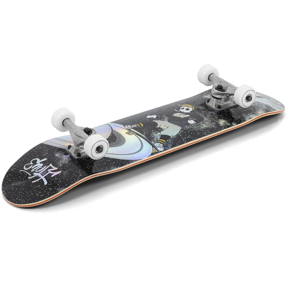 Enuff Skully Hologram Complete Skateboard Black - angle graphic