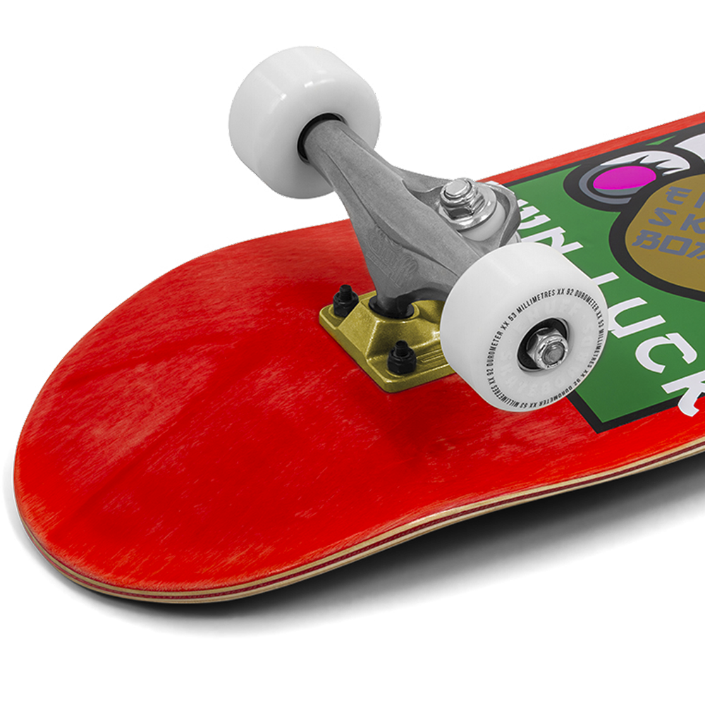 Enuff Lucky Cat Complete Skateboard 8" Red - truck detail