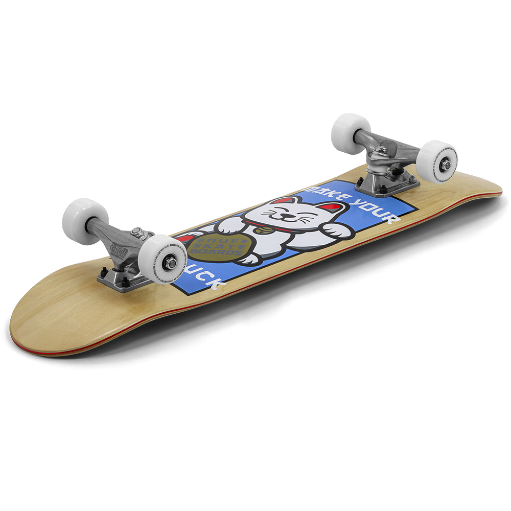 Enuff Lucky Cat Mini Complete Skateboard Natural - angle
