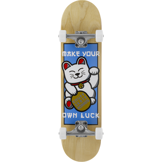 Enuff Lucky Cat Mini Complete Skateboard Natural - graphic