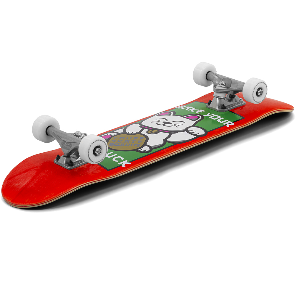 Enuff Lucky Cat Mini Complete Skateboard Red - angle