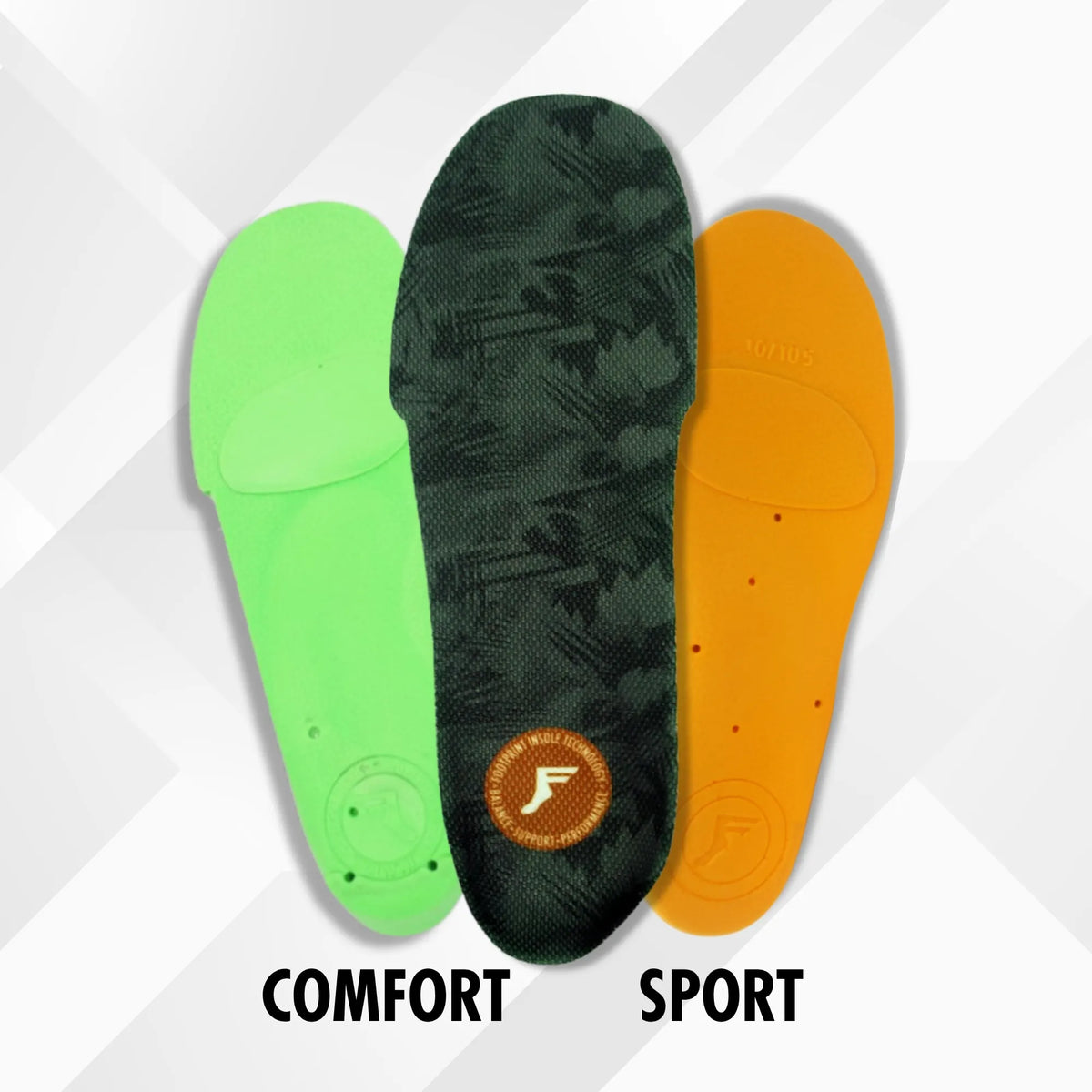 FP Gamechangers Insoles Dark Grey Camo Mid (5 mm toe / 7 mm heel)