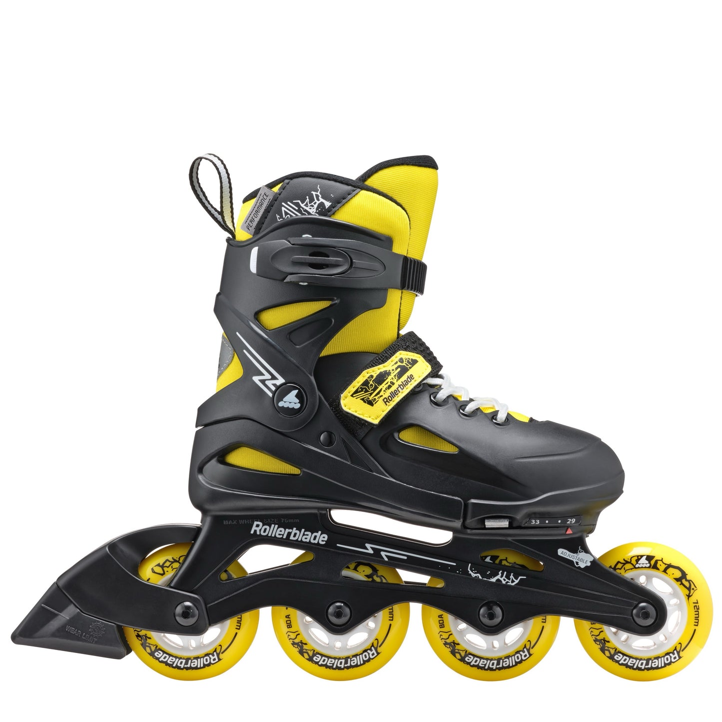 Rollerblade Fury Inline Roller Skate Black/Yellow