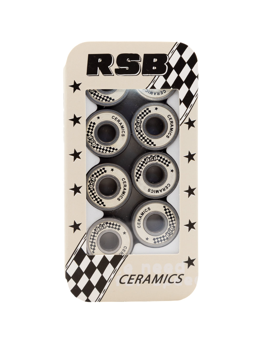 RSB Ceramics Bearings 16 Pack in tin – Rock Star Bearings ceramic skate bearings