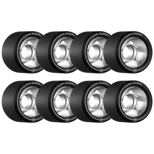 Rollerbones Turbo 62mm 94A black wheels, set of 8