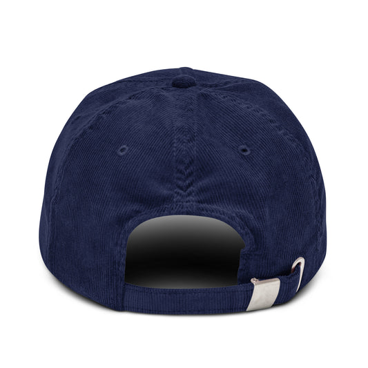 8SET CORD corduroy hat, blue, side