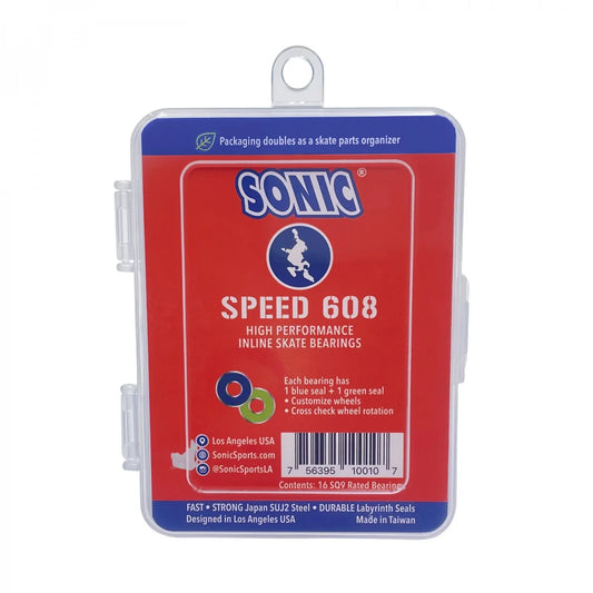 Sonic Speed 608 inline skate bearings, 16-pack – view 2